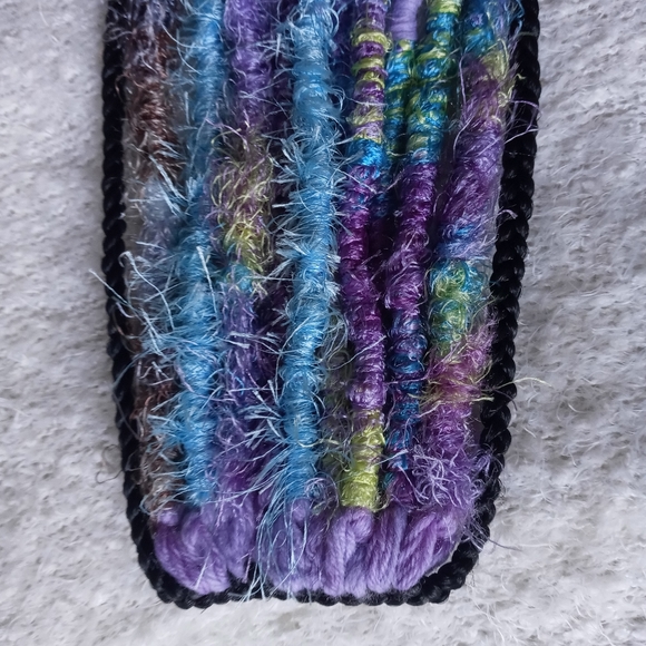 Handmade Black purple custom yarn dreadlock fall - Picture 6 of 8